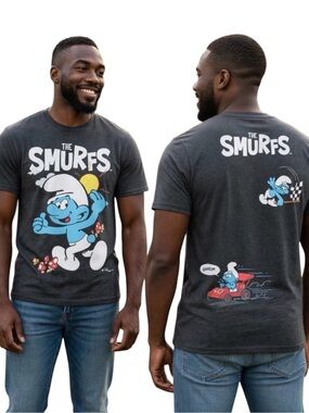 NWT Unisex The Smurfs Graphic T-Shirt - Black and Blue